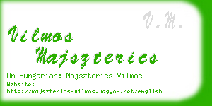 vilmos majszterics business card